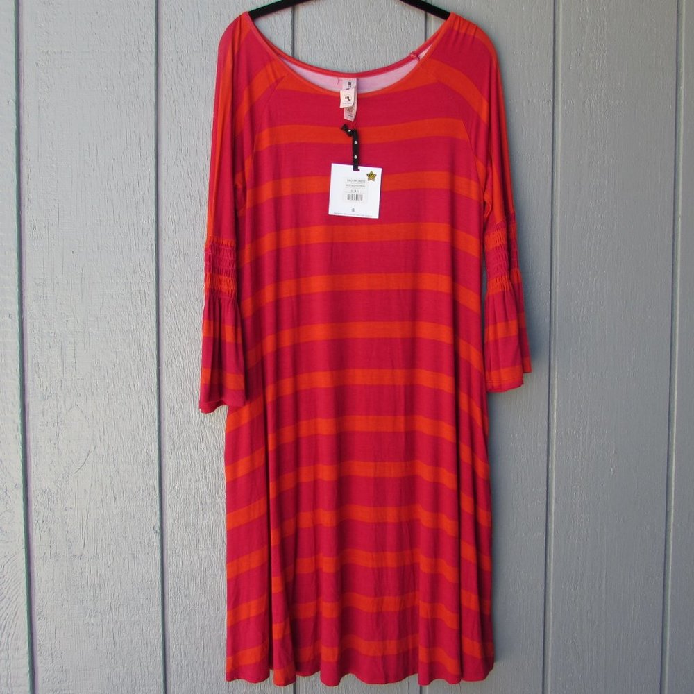 🌻🌱Agnes & Dora Magenta Stripe Walker Dress!🌻🌱